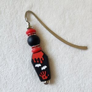 Red and Black Coffin Bookmark